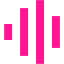 deep pink audio spectrum icon