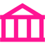 deep pink bank icon