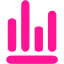 deep pink bar chart 8 icon