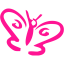 deep pink butterfly icon