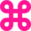 deep pink command icon