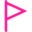 deep pink empty flag icon