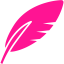 deep pink feather icon