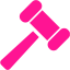 deep pink gavel icon