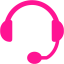 deep pink headset icon