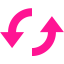 deep pink loop circular icon