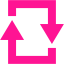 deep pink loop square icon