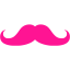 deep pink mustache 2 icon