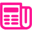 deep pink newspaper icon