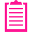 deep pink notepad 2 icon