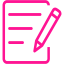 deep pink notepad icon