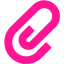 deep pink paperclip icon