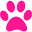 deep pink paw icon