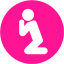 deep pink praying icon