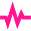 deep pink pulse icon