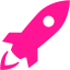 deep pink rocket icon