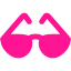 deep pink sun glasses icon