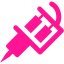 deep pink tattoo machine icon