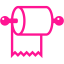 deep pink toilet paper icon