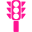 deep pink traffic semaphore icon