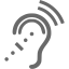 dim gray assistive listening system icon