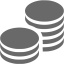 dim gray coins icon