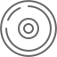 dim gray compact disc icon