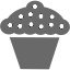 dim gray cupcake icon