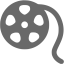 dim gray film reel icon