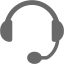 dim gray headset icon