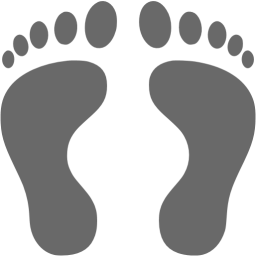 Dim gray human footprints icon - Free dim gray footprint icons