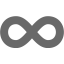 dim gray infinity icon