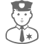 dim gray police icon