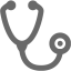 dim gray stethoscope icon