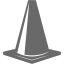 dim gray traffic cone icon