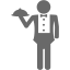 dim gray waiter icon