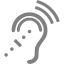 gray assistive listening system icon