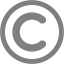 gray copyright icon