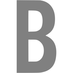 Gray letter b icon -