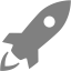 gray rocket icon