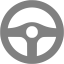 gray steering wheel icon