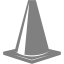 gray traffic cone icon