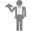 gray waiter icon