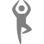 gray yoga icon