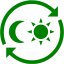 green 24 hour service icon