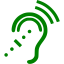 green assistive listening system icon