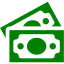 green banknotes icon