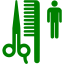 green barber shop icon