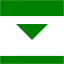 green collapse down icon