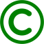 green copyright icon